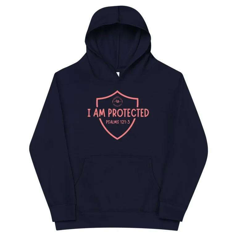I Am Protected Kids fleece hoodie - Image 4