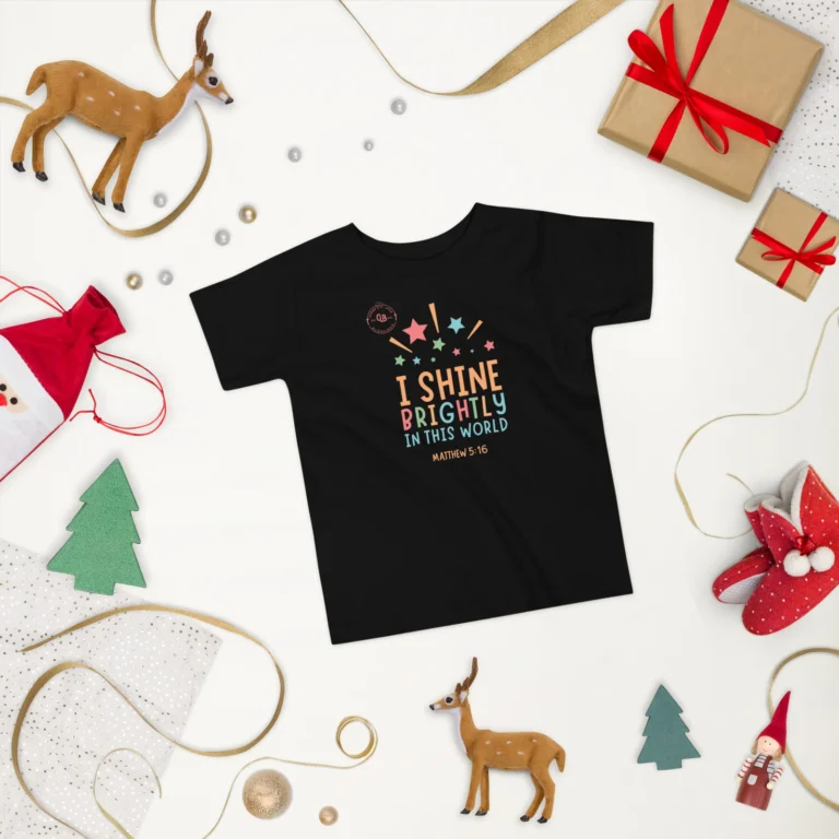 I Shine Brightly In This World Toddler Short Sleeve Tee - Image 2