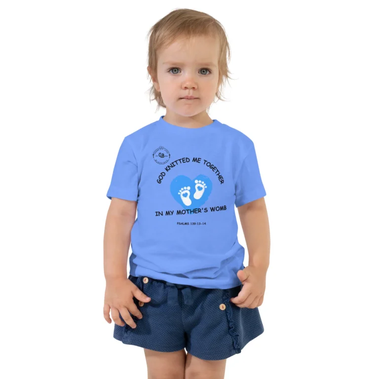 God Knitted Me Together Toddler Short Sleeve Tee - Image 2