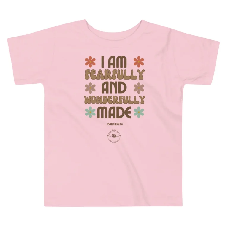 I Am Fearfully And Wonderfully Made Toddler Short Sleeve Tee