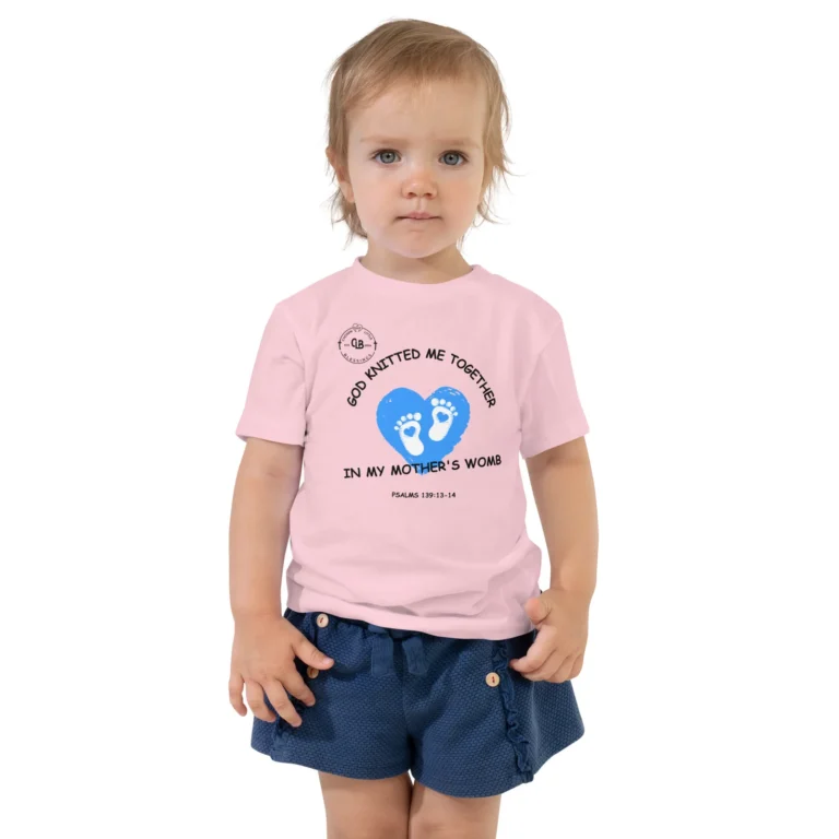 God Knitted Me Together Toddler Short Sleeve Tee - Image 3