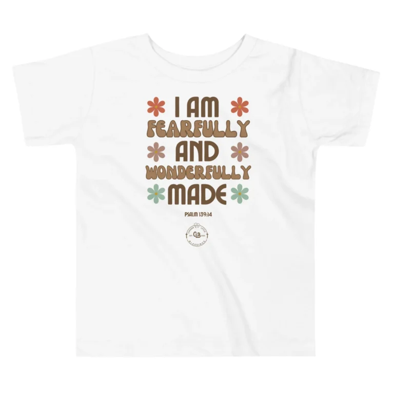 I Am Fearfully And Wonderfully Made Toddler Short Sleeve Tee - Image 4