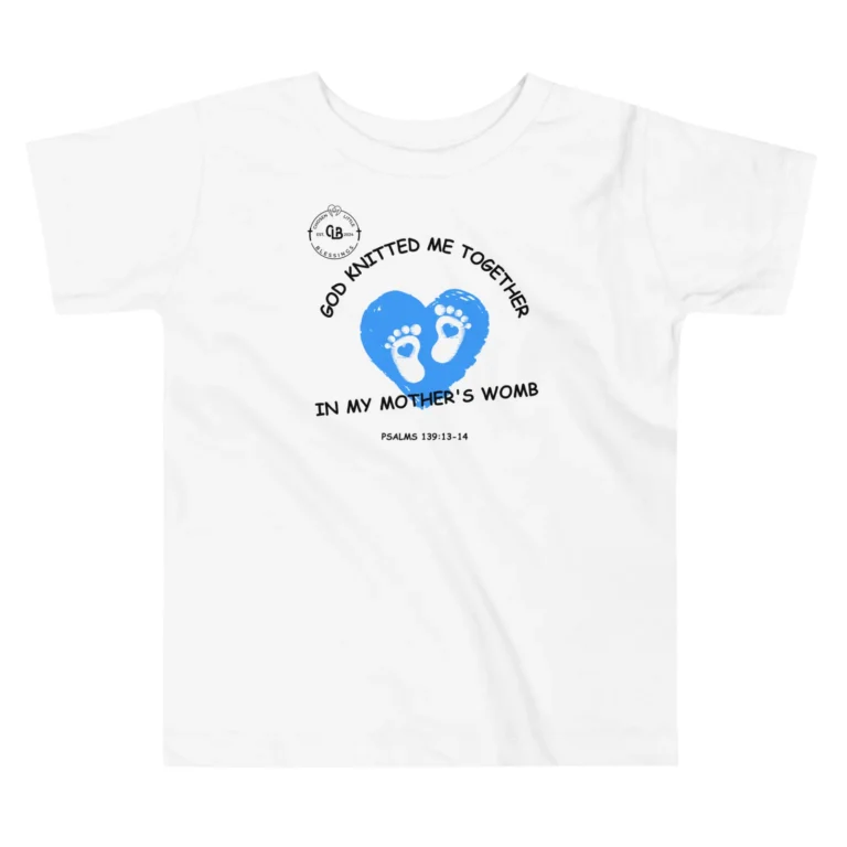 God Knitted Me Together Toddler Short Sleeve Tee