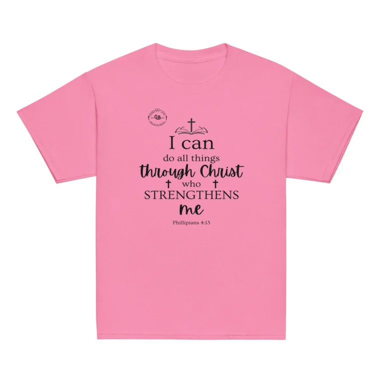 I Can Do All Things Through Christ Who Strengthens Me Youth classic tee - Image 2