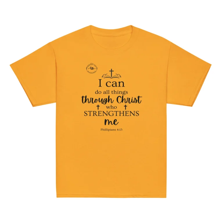 I Can Do All Things Through Christ Who Strengthens Me Youth classic tee - Image 3