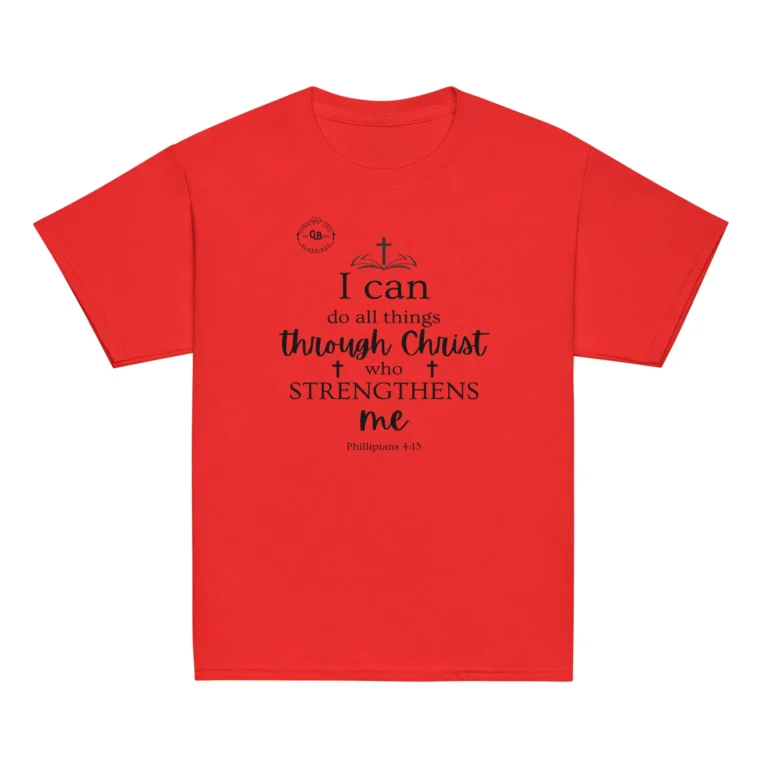 I Can Do All Things Through Christ Who Strengthens Me Youth classic tee - Image 5