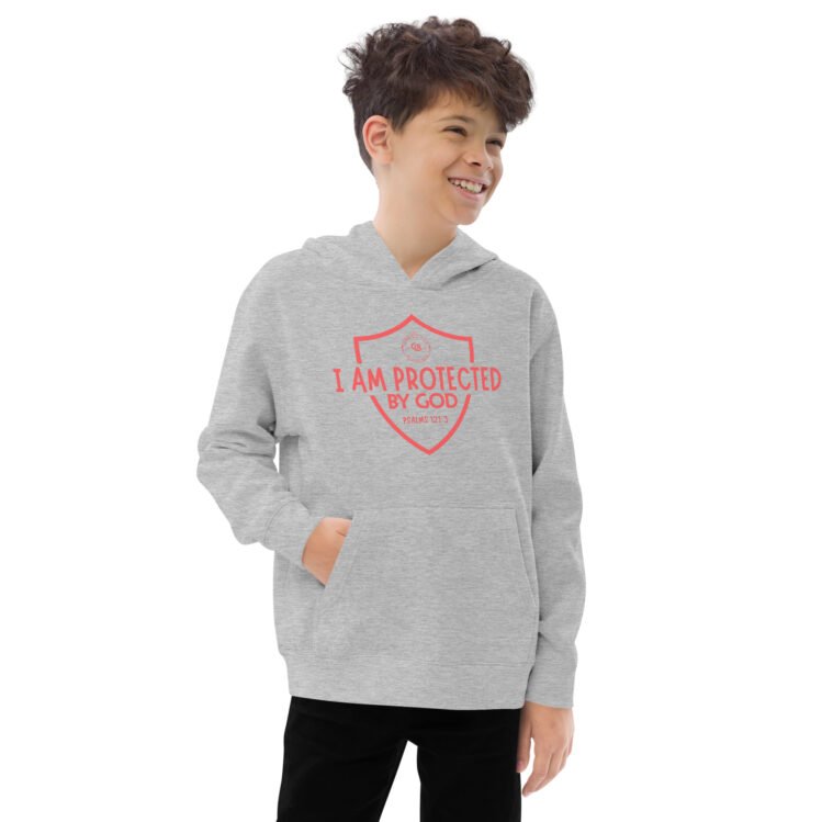 I Am Protected By God Kids fleece hoodie - Image 11