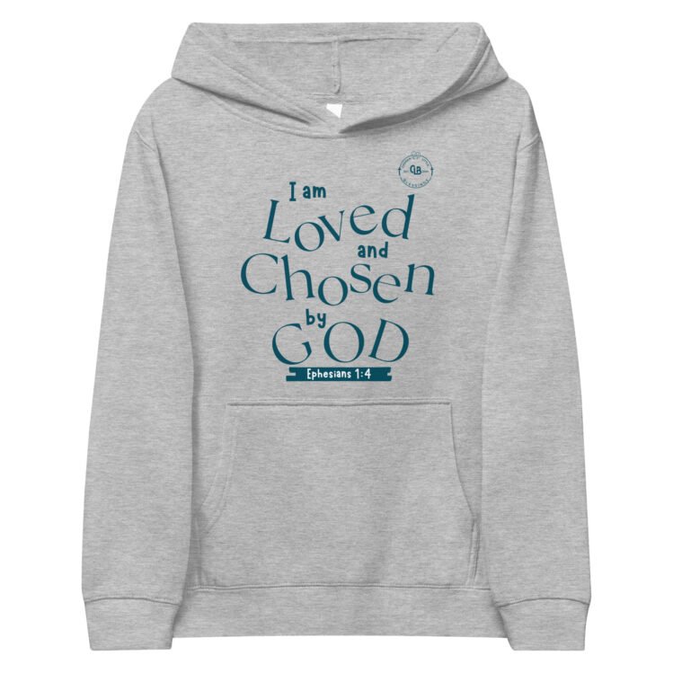 I Am Loved And Chosen By God Kids fleece hoodie - Image 3