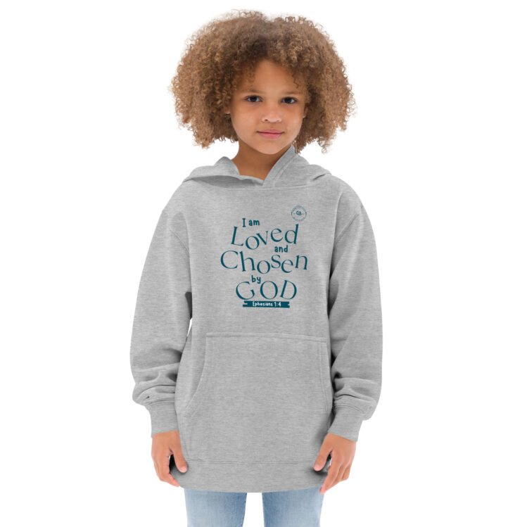 I Am Loved And Chosen By God Kids fleece hoodie - Image 5