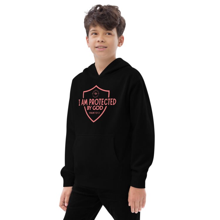 I Am Protected By God Kids fleece hoodie - Image 6
