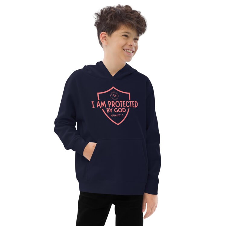 I Am Protected By God Kids fleece hoodie - Image 8