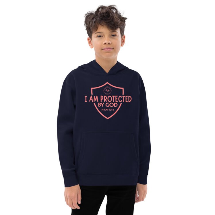 I Am Protected By God Kids fleece hoodie - Image 7