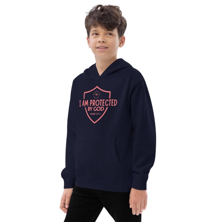 I Am Protected By God Kids fleece hoodie - Image 9