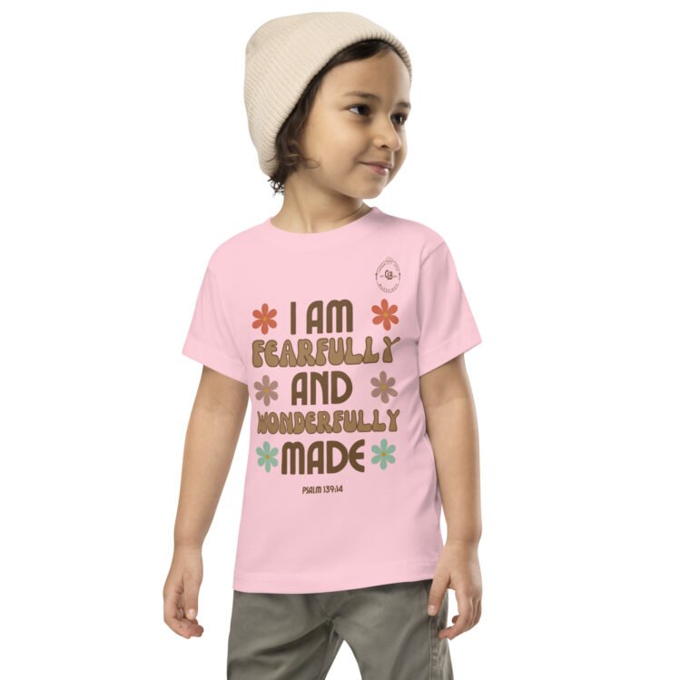 I Am Fearfully And Wonderfully Made Toddler Short Sleeve Tee - Image 6