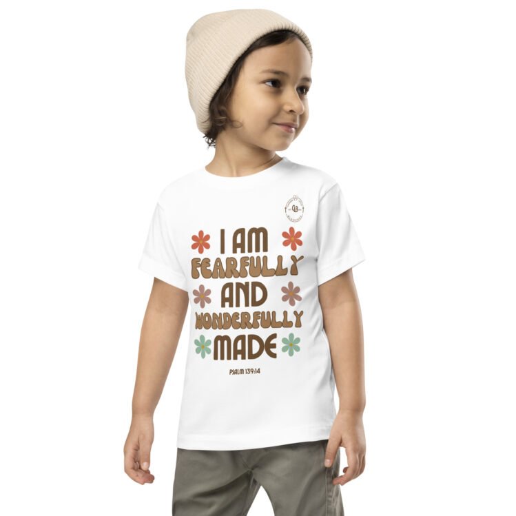 I Am Fearfully And Wonderfully Made Toddler Short Sleeve Tee - Image 3