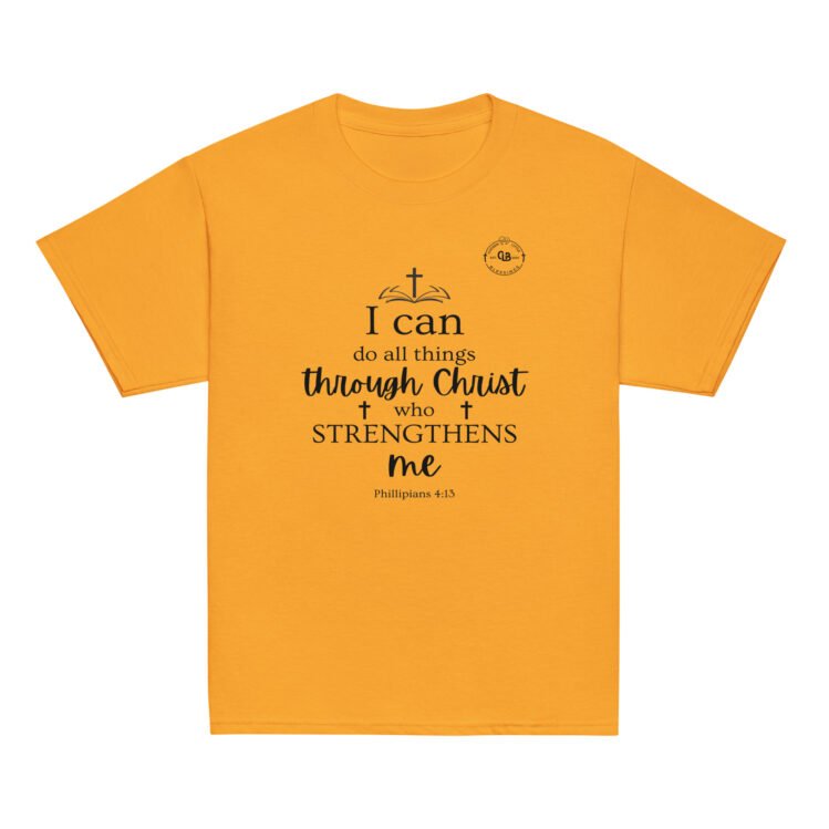 I Can Do All Things Through Christ Who Strengthens Me Youth classic tee - Image 10