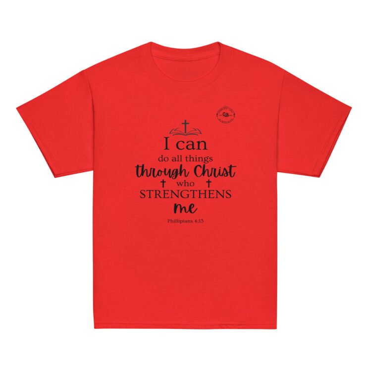 I Can Do All Things Through Christ Who Strengthens Me Youth classic tee - Image 8