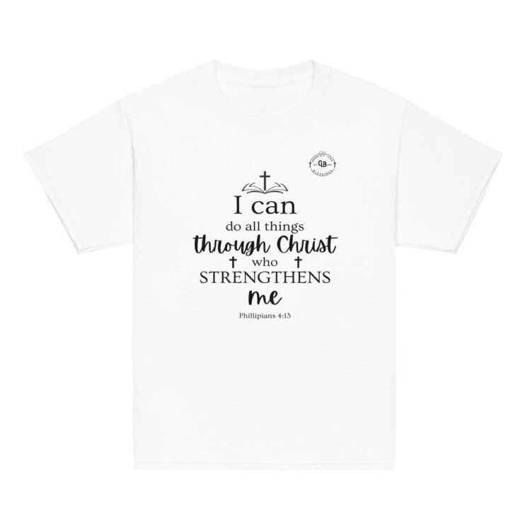 I Can Do All Things Through Christ Who Strengthens Me Youth classic tee - Image 13
