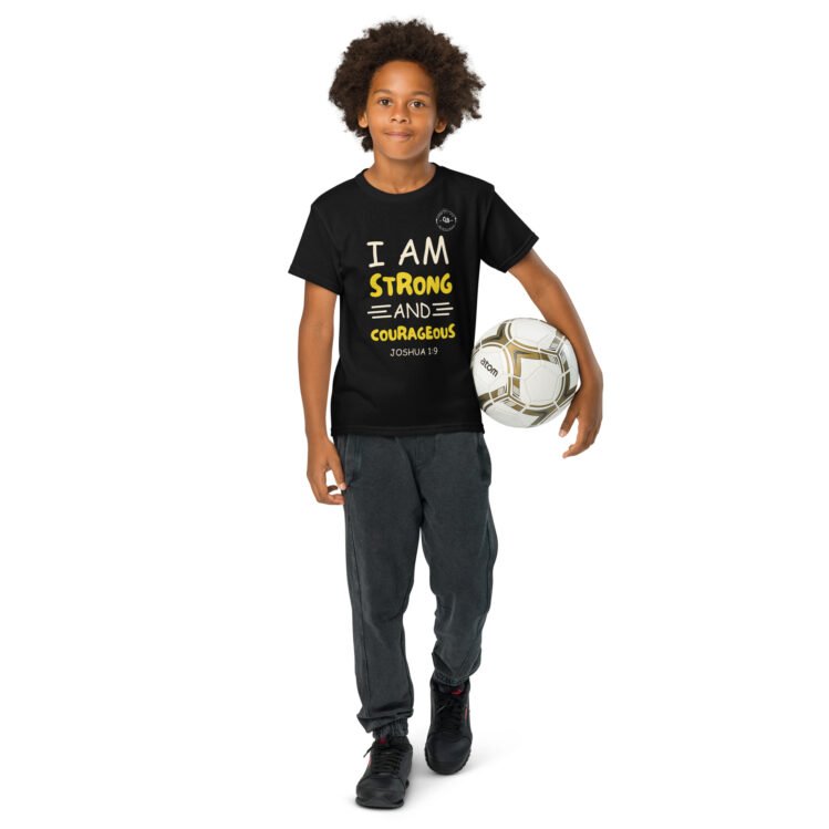 I Am Strong And Courageous Youth t-shirt - Image 27