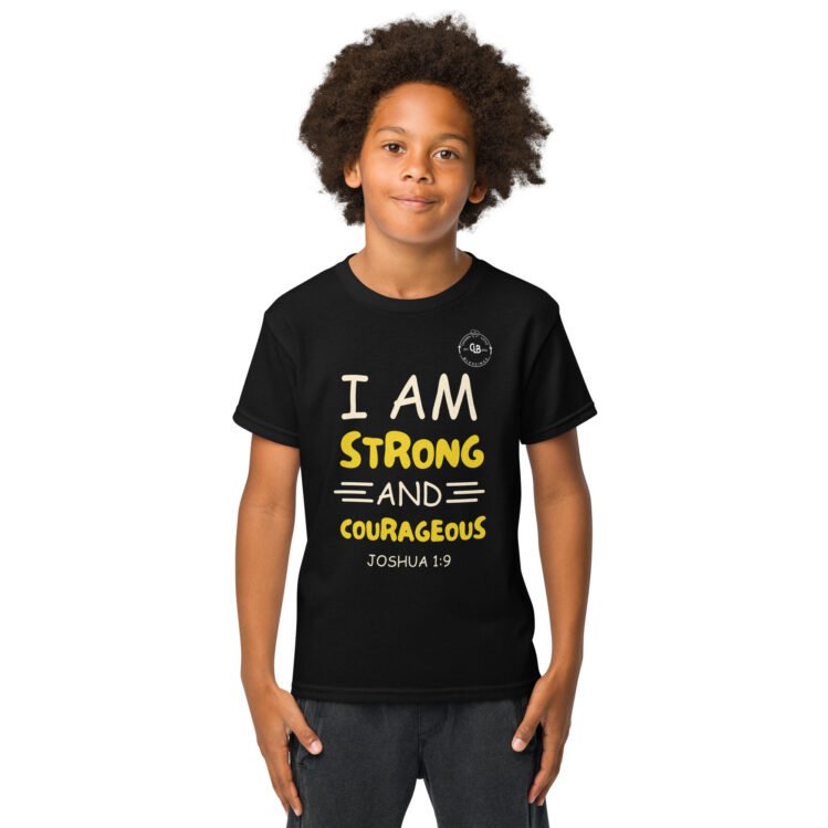 I Am Strong And Courageous Youth t-shirt - Image 21