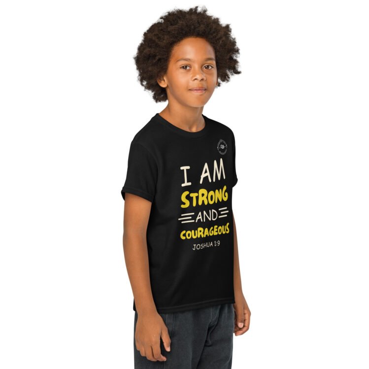 I Am Strong And Courageous Youth t-shirt - Image 26