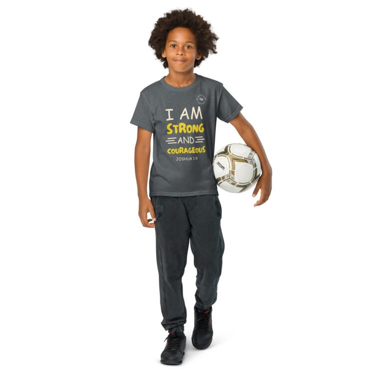 I Am Strong And Courageous Youth t-shirt - Image 36