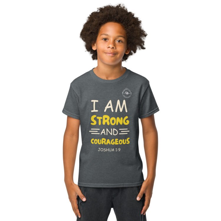 I Am Strong And Courageous Youth t-shirt - Image 34