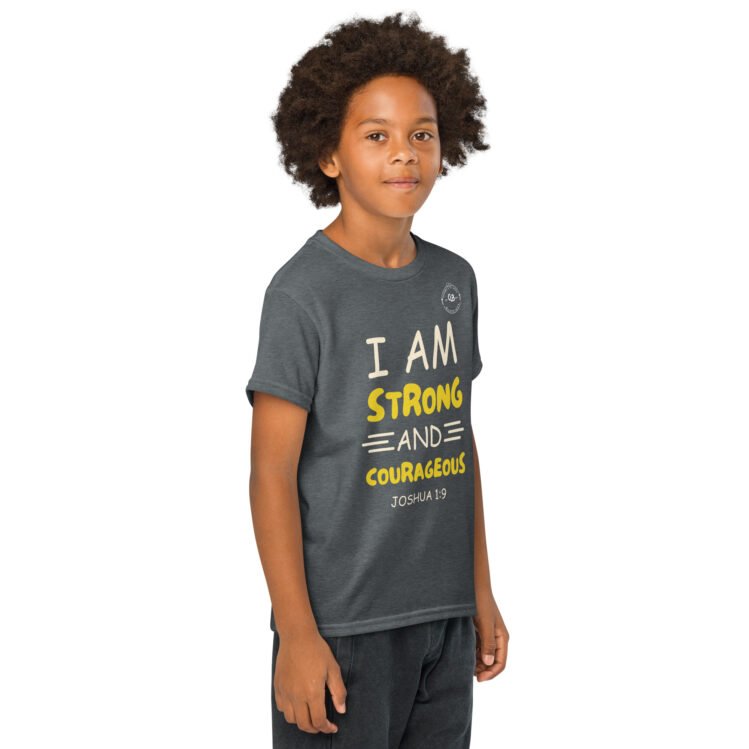 I Am Strong And Courageous Youth t-shirt - Image 35