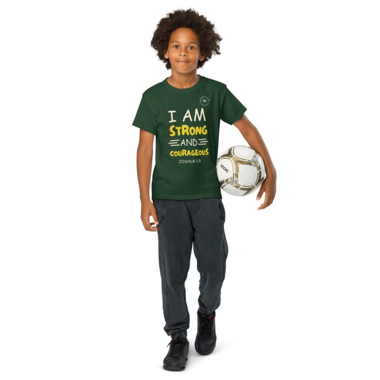 I Am Strong And Courageous Youth t-shirt - Image 33