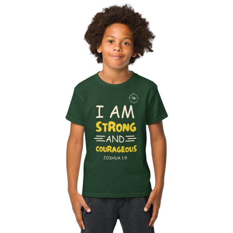 I Am Strong And Courageous Youth t-shirt - Image 31