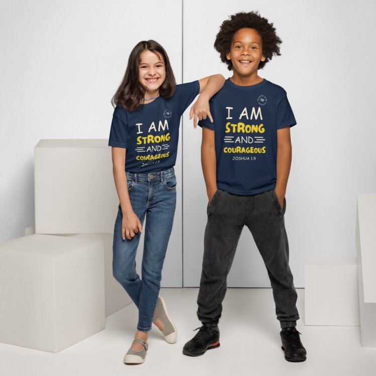 I Am Strong And Courageous Youth t-shirt - Image 24