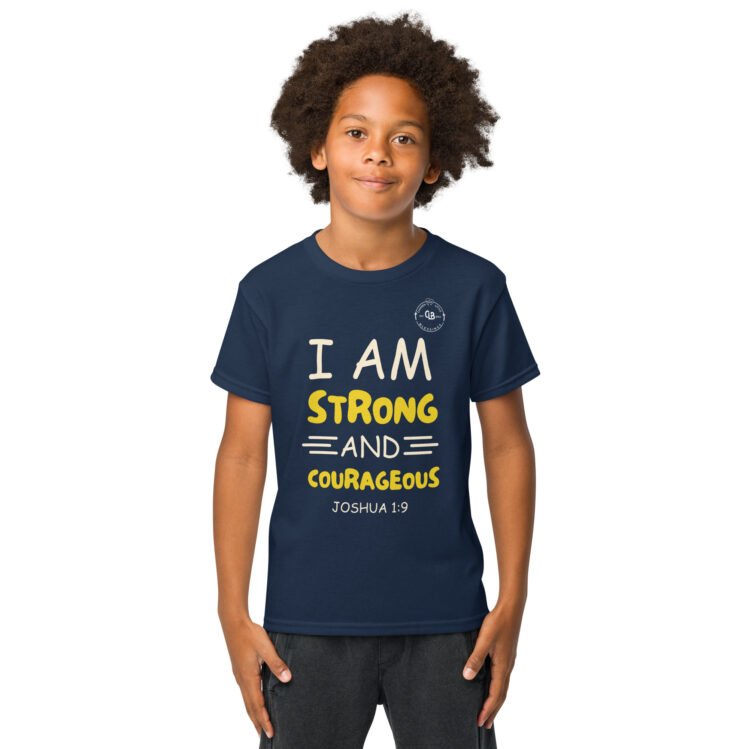 I Am Strong And Courageous Youth t-shirt - Image 28