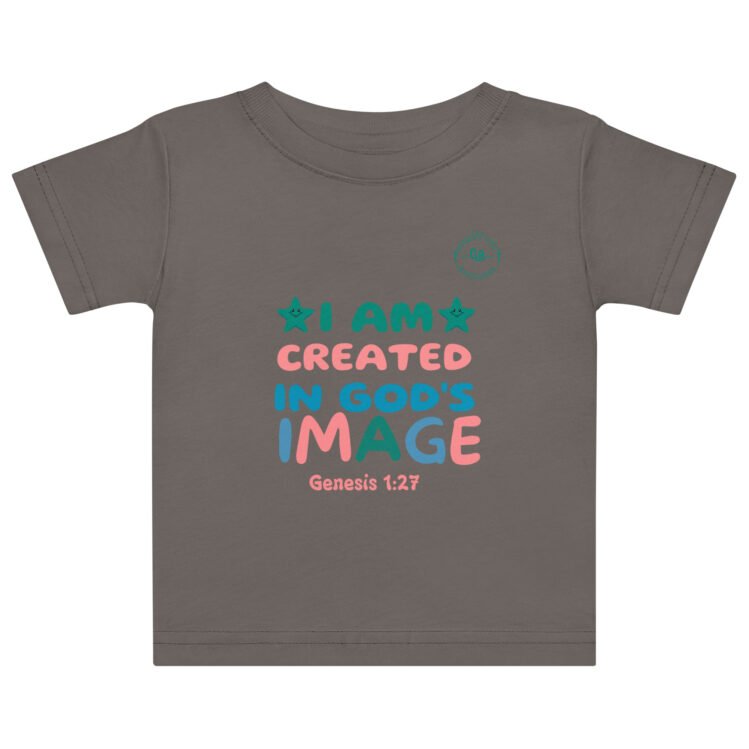 I am created in God's image Baby jersey t-shirt - Image 3