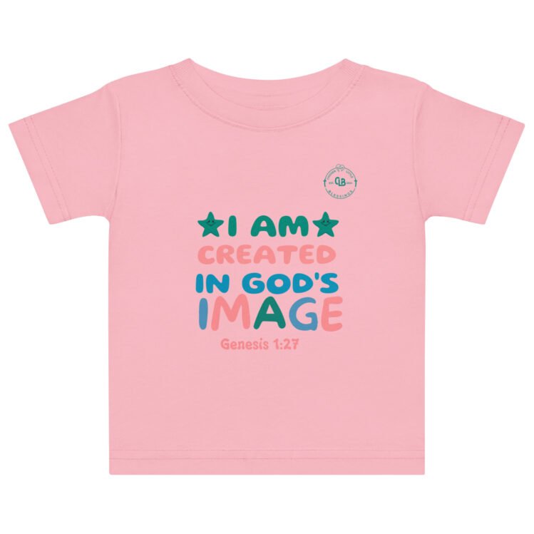 I am created in God's image Baby jersey t-shirt - Image 4